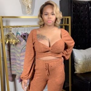 Crop Top and Pants Set